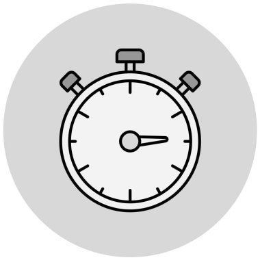 Kronometre simgesi, vektör illüstrasyonu