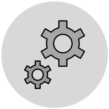 Ayarlar. Web simgesi basit illüstrasyon