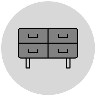 mobilya ikonu vektör illüstrasyonu