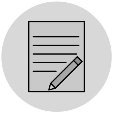 Belge. Web simgesi basit illüstrasyon