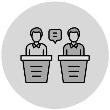 iş insanları simgesi, vektör illüstrasyonu