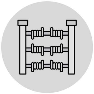 abaküs vektör simgesi modern illüstrasyon