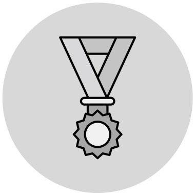 Madalya. Web simgesi vektör illüstrasyonu