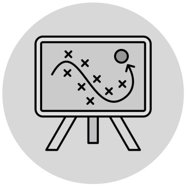 tahtada karatahta vektör simgesi modern basit illüstrasyon