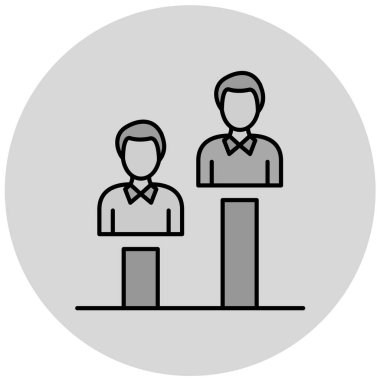 İş dünyası takım ikonu. Web için iş adamı vektör simgelerinin basit çizimi