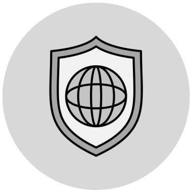 Kalkan. Web simgesi basit illüstrasyon