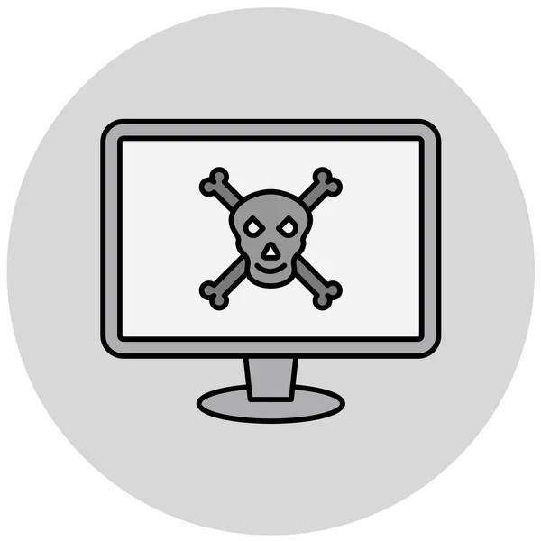 Computer Virus Icon Vector Illustration — Stockvektor