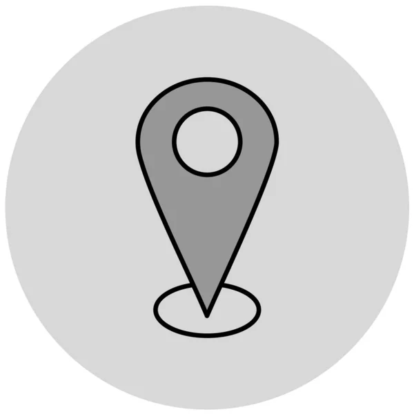 Icono Pin Mapa Símbolo Marcador Ubicación Estilo Diseño Plano — Vector de stock