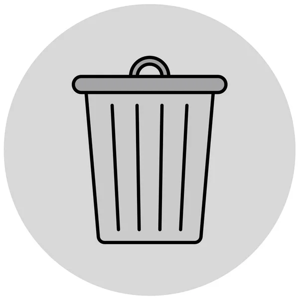 Trash Can Icon Simple Illustration Bin Vector Icons Web — Stock Vector