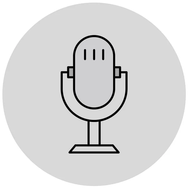 Microphone Web Icon Simple Illustration — Stock Vector