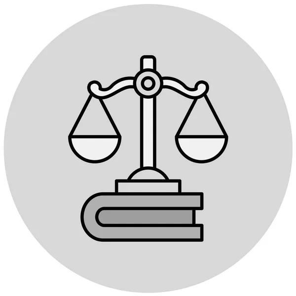 Δικαστήριο Web Εικονίδιο Απλή Απεικόνιση — Διανυσματικό Αρχείο