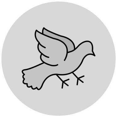 Güvercin. Web simgesi basit illüstrasyon