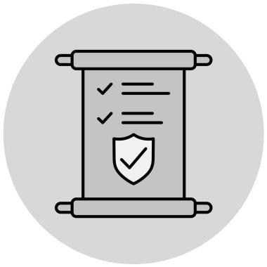 Belge simgesinin basit vektör illüstrasyonu