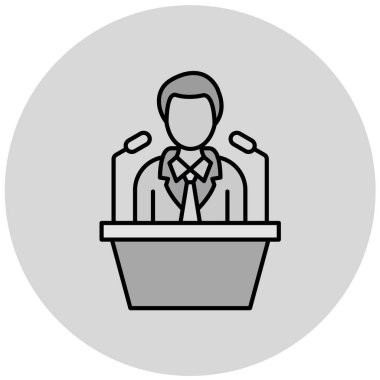 hoparlör basit simgesi, vektör çizim