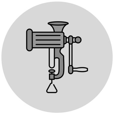  Et öğütücü basit simge, vektör illüstrasyonu