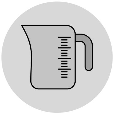 ölçüm cam basit simge, vektör illüstrasyon