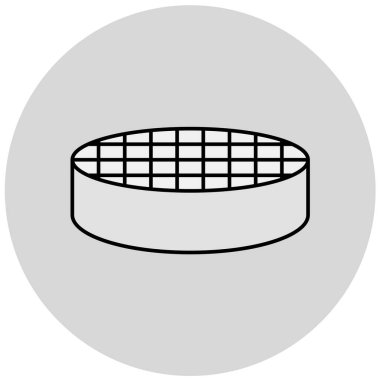 Waffle basit simgesi, vektör illüstrasyonu