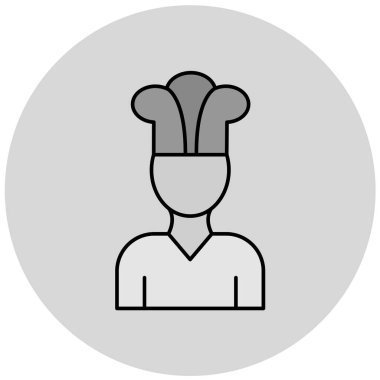 Şef basit simgesi, vektör çizim