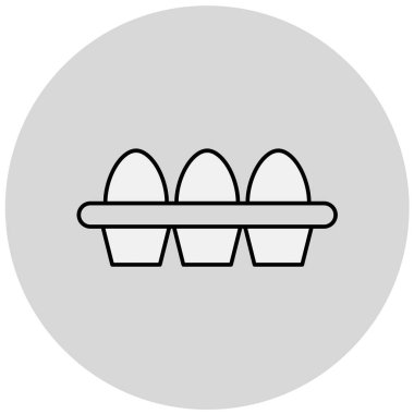 Yumurtalar basit simge, vektör illüstrasyonu