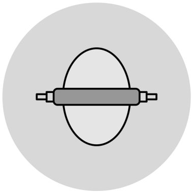 Roller pin basit simgesi, vektör illüstrasyonu