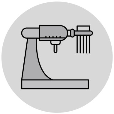 dikiş makinesi basit simgesi, vektör çizim