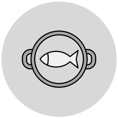 balık simgesi vektör illüstrasyonu