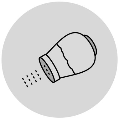 Tuzluk ikonu. Beyaz arkaplanda izole edilmiş vektör simgelerinin basit çizimi