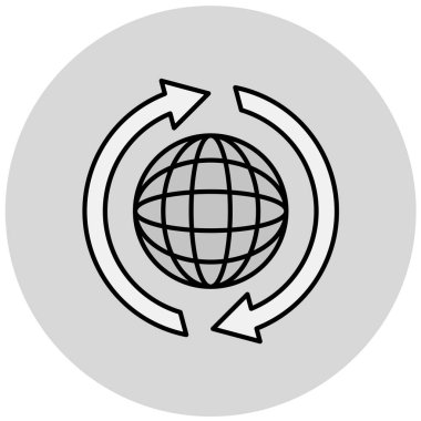 dünya simgesi, vektör illüstrasyonu