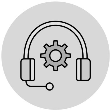 kulaklık simgesine sahip destek operatörü