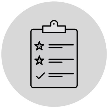 Denetim listesi simgesini, basit vektör çizim