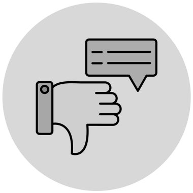 Hoşlanmıyorum. Web simgesi basit illüstrasyon