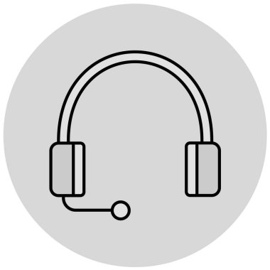 Gri arkaplanda simge vektör illüstrasyonu