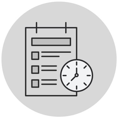 Gri arkaplanda simge vektör illüstrasyonu