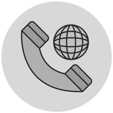 Gri arkaplanda telefon simgesi çizimi