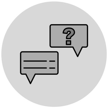 Gri arkaplanda simge vektör illüstrasyonu