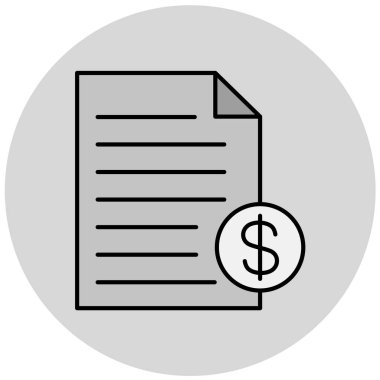 Belge. Web simgesi basit illüstrasyon