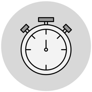 Kronometre simgesi, vektör illüstrasyonu