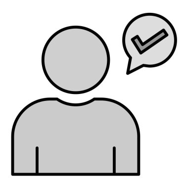 Gri arkaplanda simge vektör illüstrasyonu