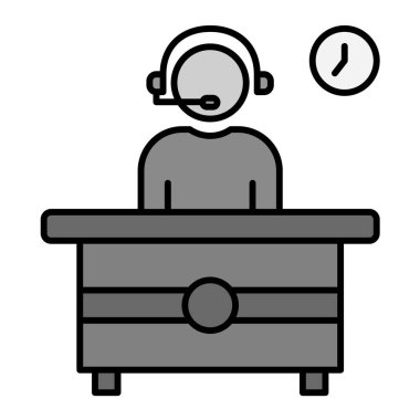 Çağrı merkezi ikon vektör illüstrasyonu