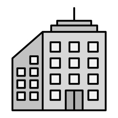 Bina simgesi. vektör illüstrasyonu