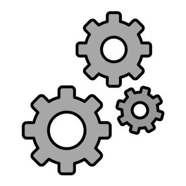 dişli simgesi vektör illüstrasyonu