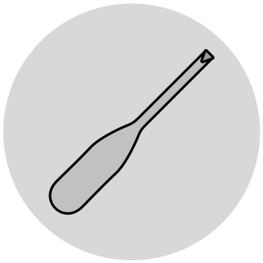 Mutfak aletleri ikonu. Web için kaşık kepçe vektör simgelerinin basit çizimi