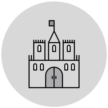 Kale kule simgesi. vektör çizim