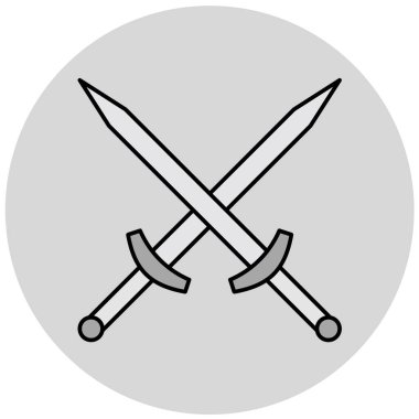 Kılıç simgesi. vektör illüstrasyonu