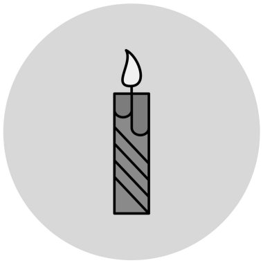 Mum vektör simgesi. Düz çizim. 10 saniye.