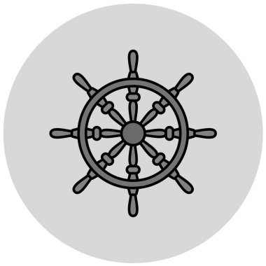 Gemi. Web simgesi basit illüstrasyon