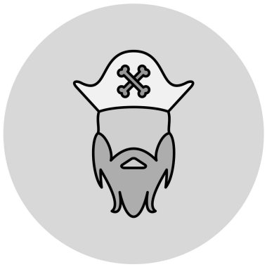 korsan vektör simgesi modern illüstrasyon