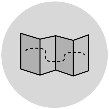 Harita. Web simgesi basit illüstrasyon