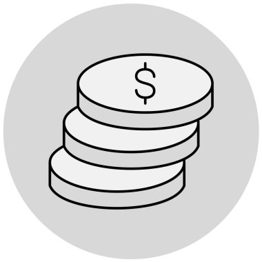 Dolar para simgesi, vektör illüstrasyonu