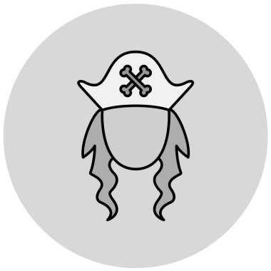 Bir korsan simgesinin vektör çizimi